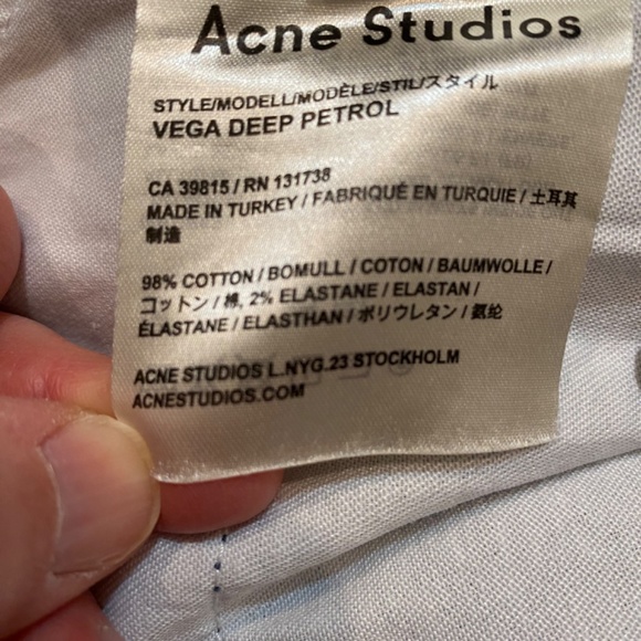 ACNE STUDIOS Men’s Navy Blue Jeans sz32 - Picture 9 of 9